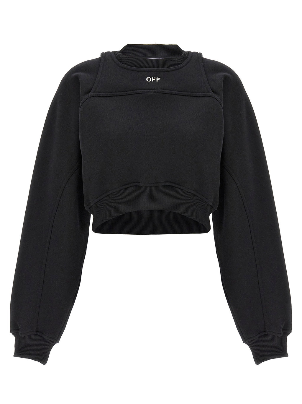 Off White Cropped Sweatshirt