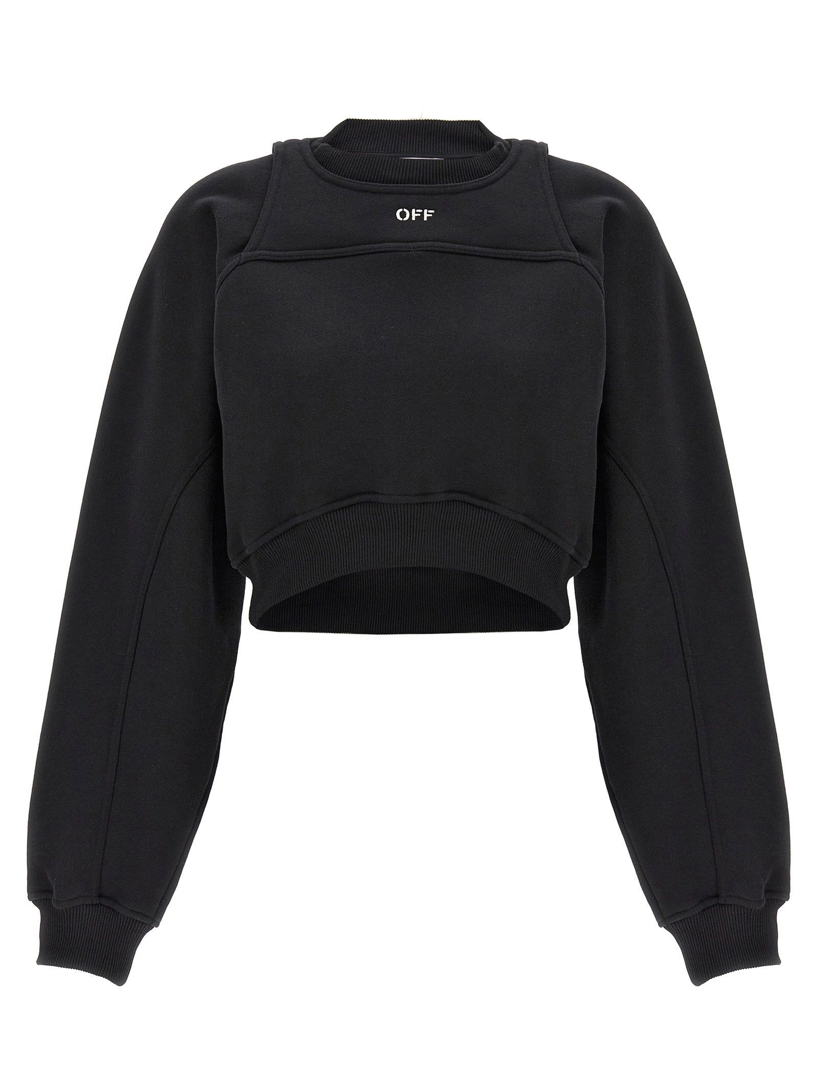 Off White Cropped Sweatshirt