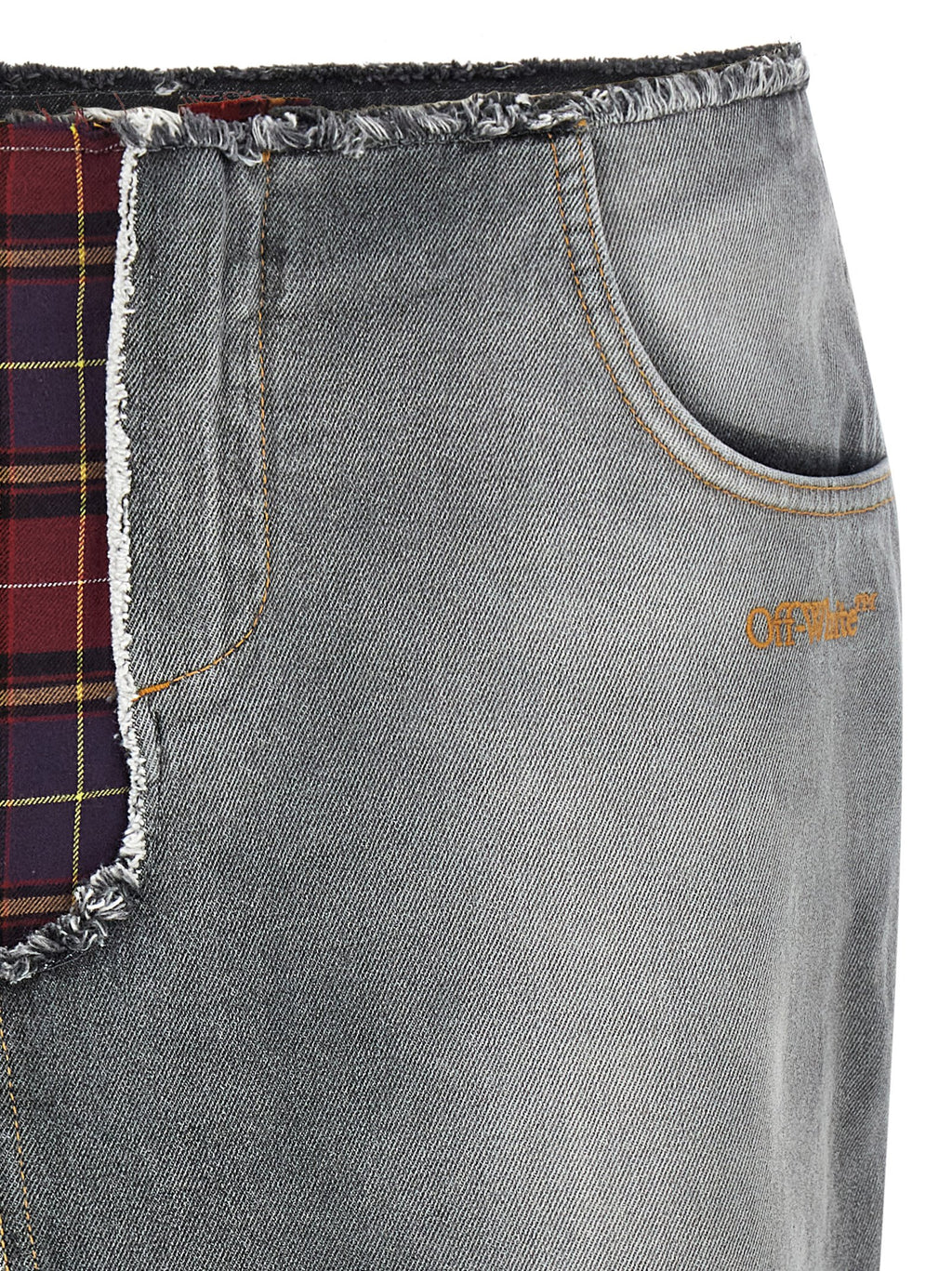 Off White Patchwork Skirt