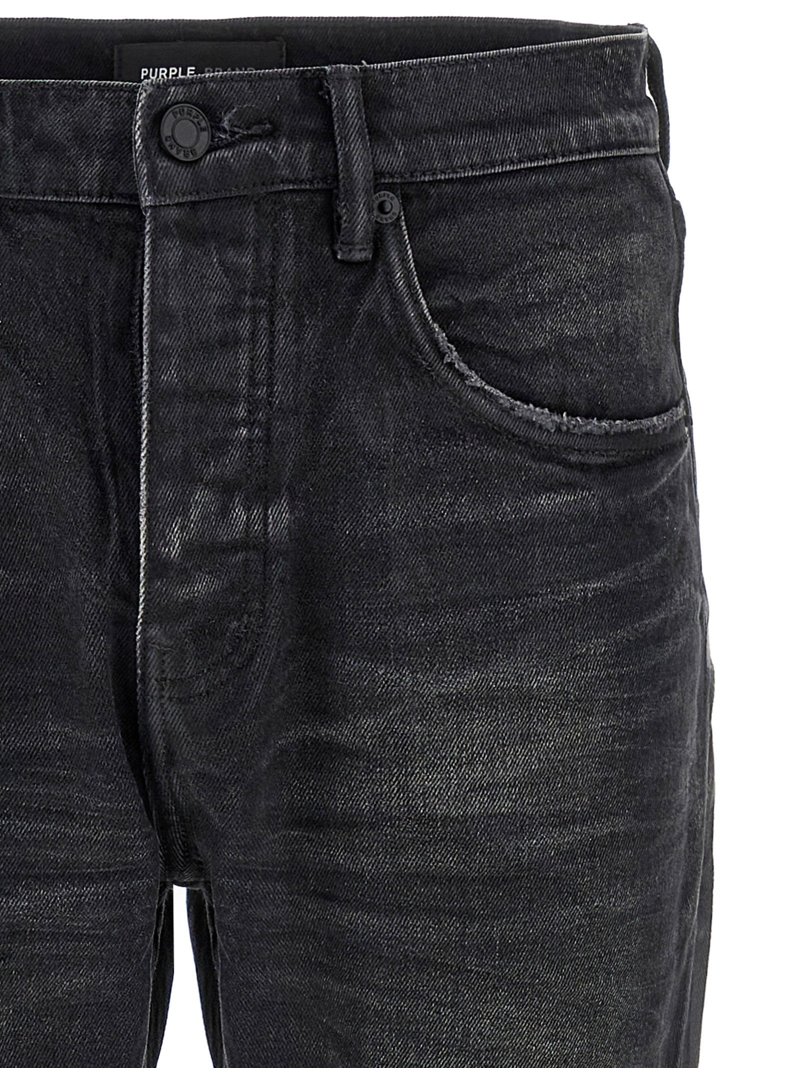 Purple P005 Double Dip Coated Jeans