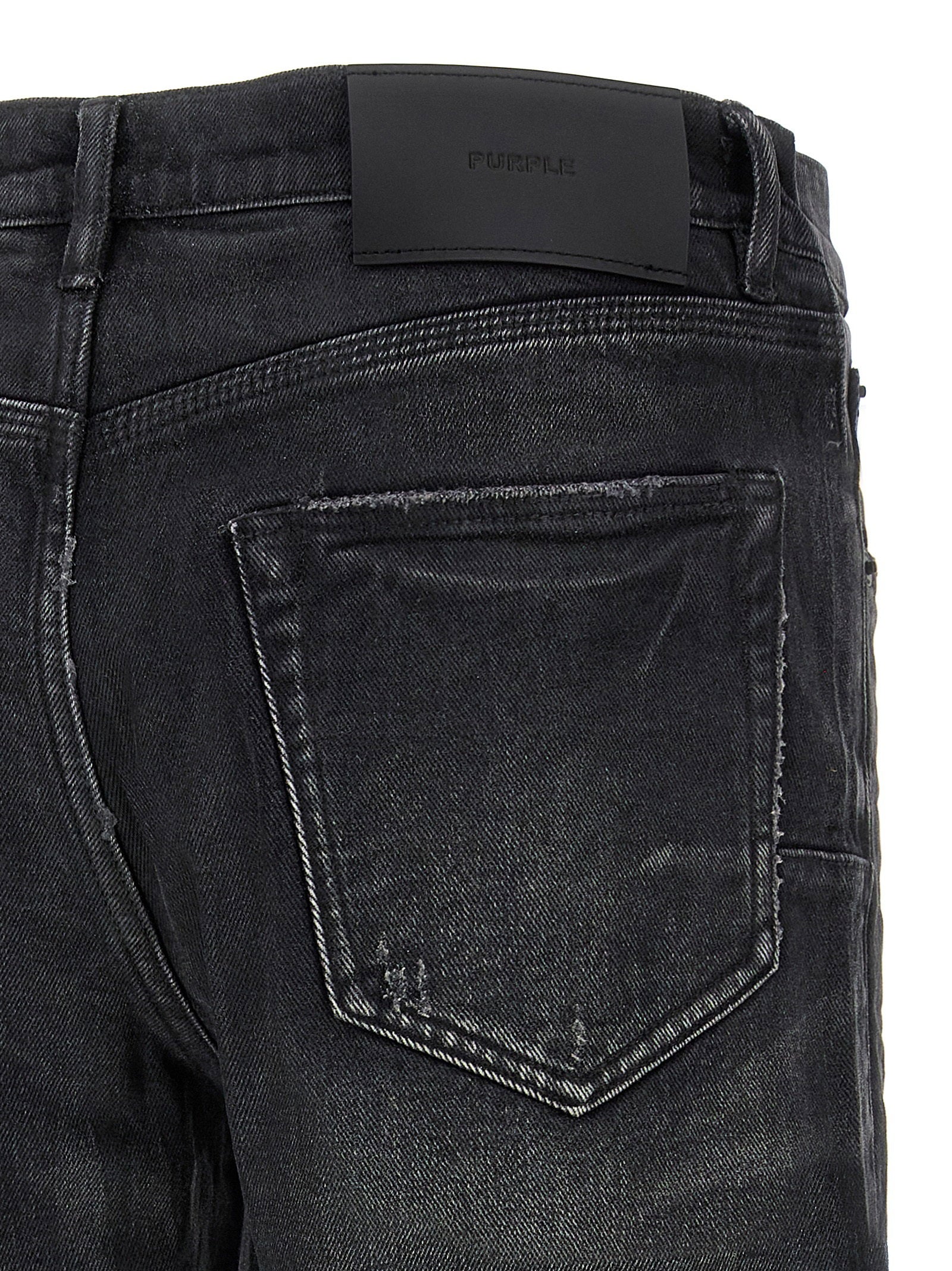 Purple P005 Double Dip Coated Jeans