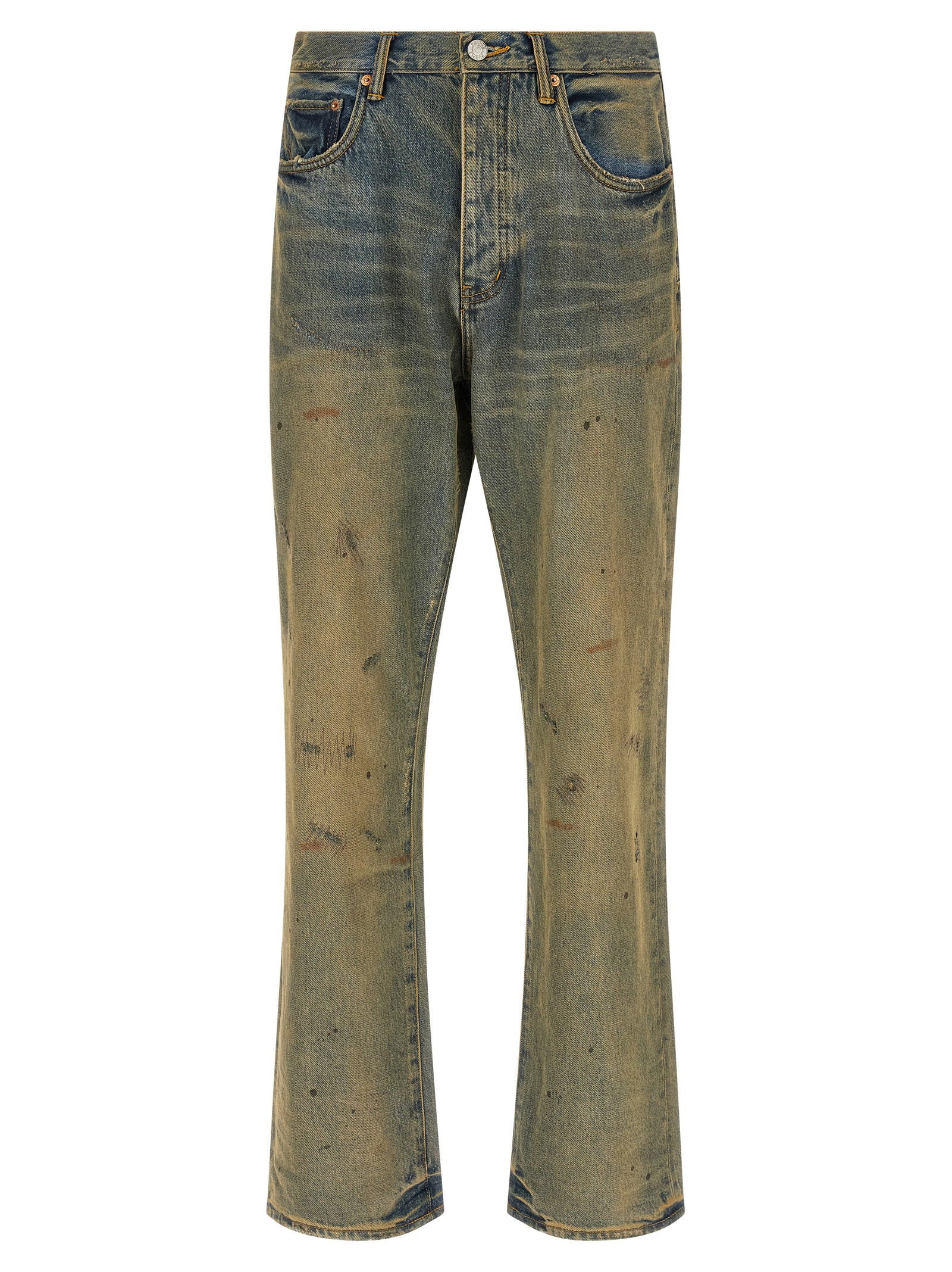 Purple P011 Dirty Oil Repair Jeans