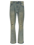 Purple P026 Dirty Fade Rip Boot Jeans