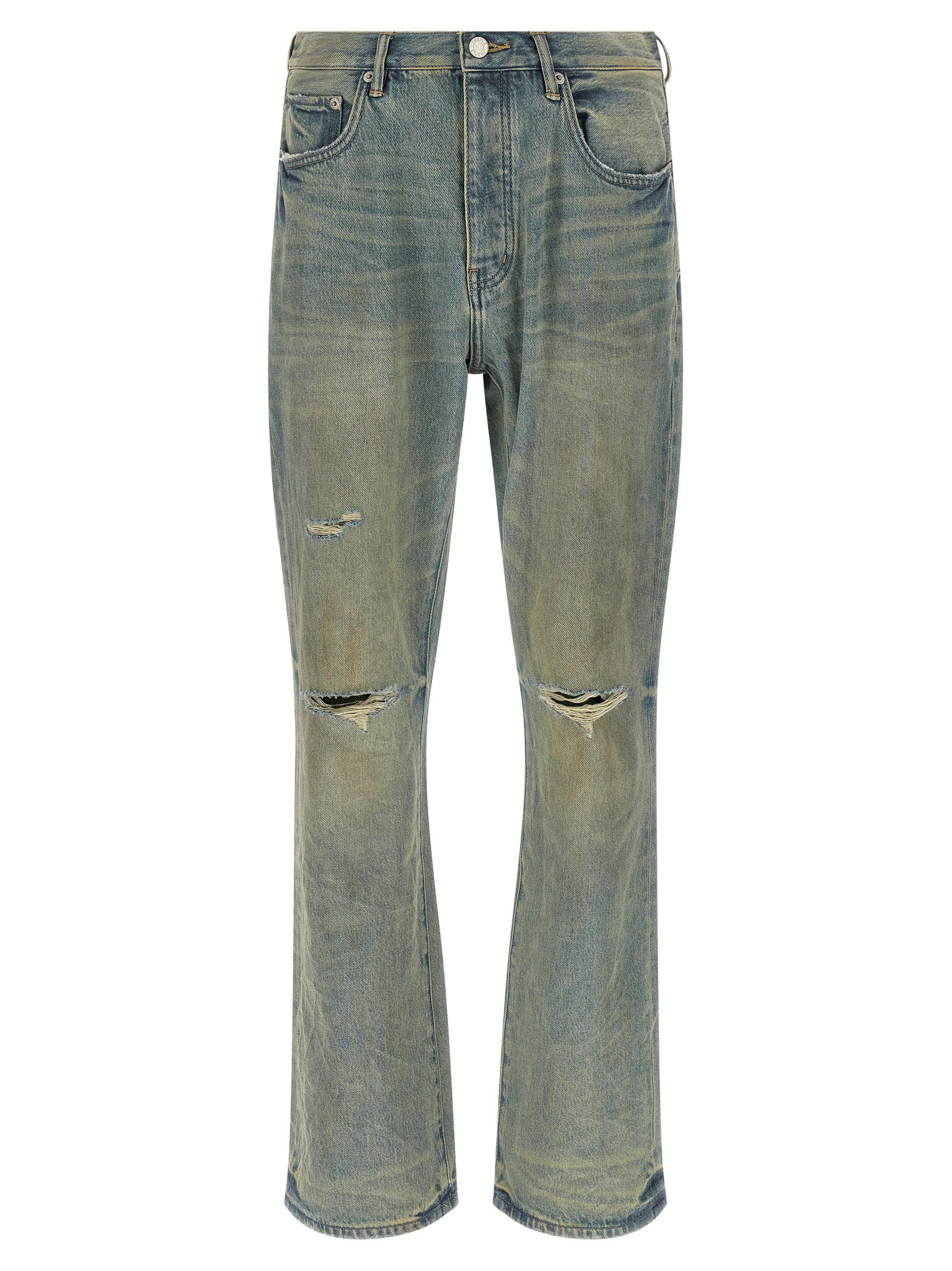 Purple P026 Dirty Fade Rip Boot Jeans