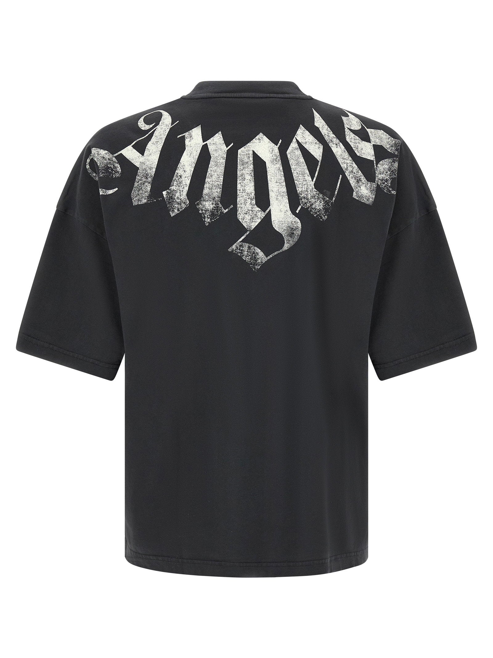 Palm Angels Craquelé Gothic Print T-shirt