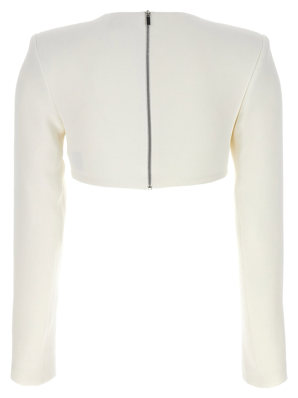David Koma Top 3d Crystsal Chain And Square Neck