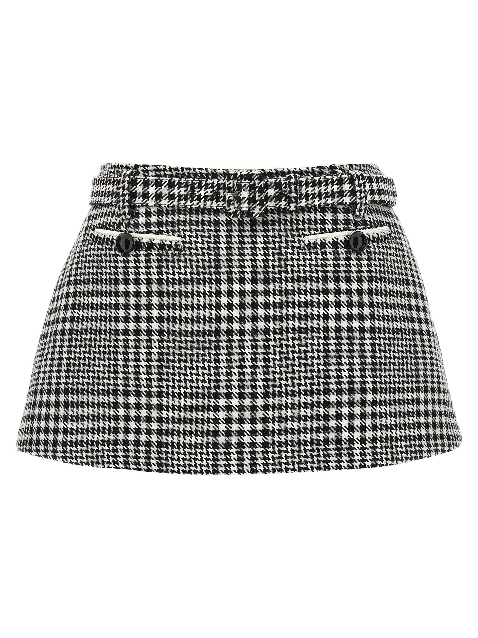 Self-Portrait Bouclé Wool Skort
