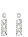 Self-Portrait Multi Crystal Droplet Earrings