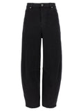 Self-Portrait Black Barrel Leg Jeans
