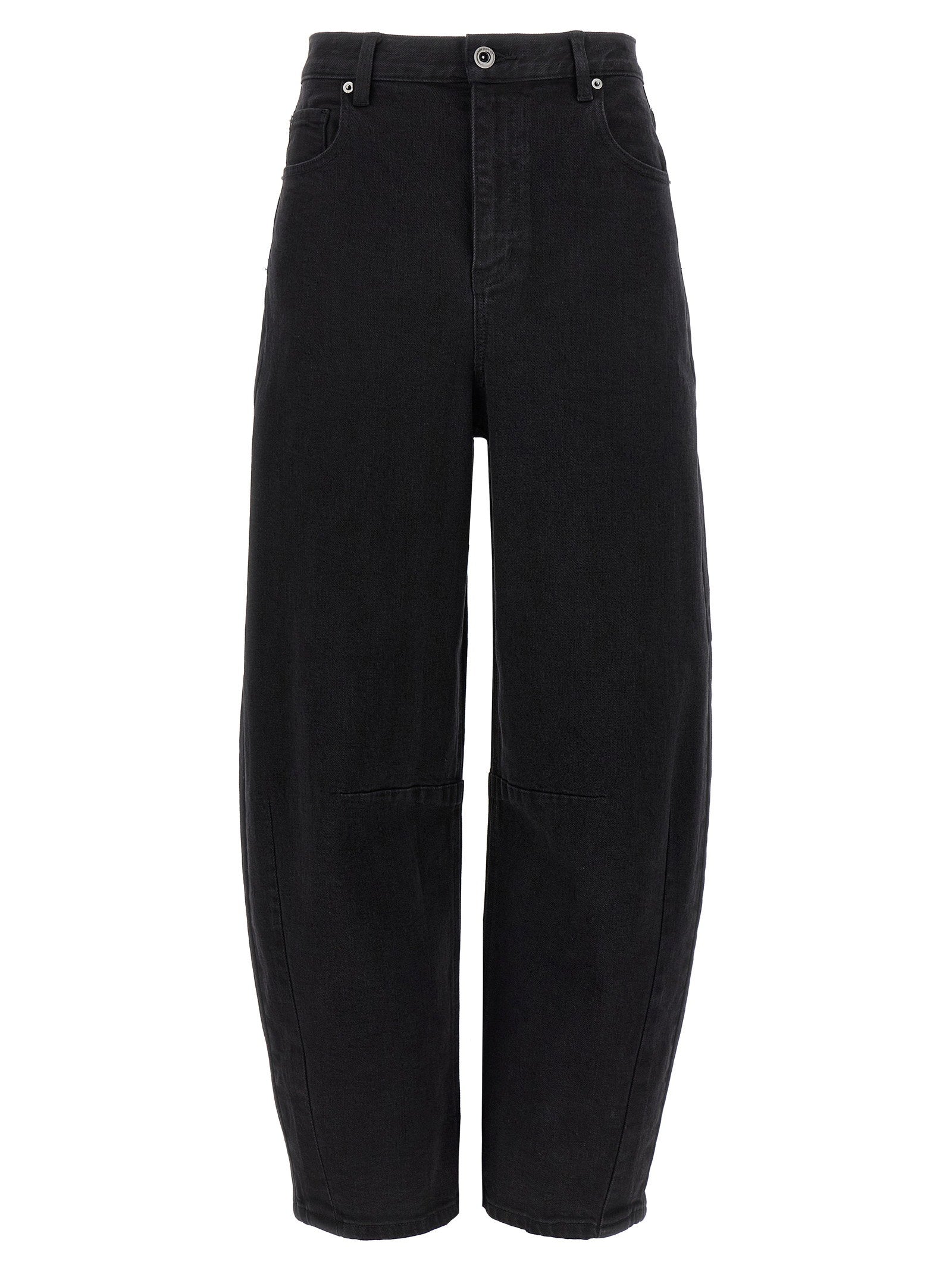 Self-Portrait Black Barrel Leg Jeans