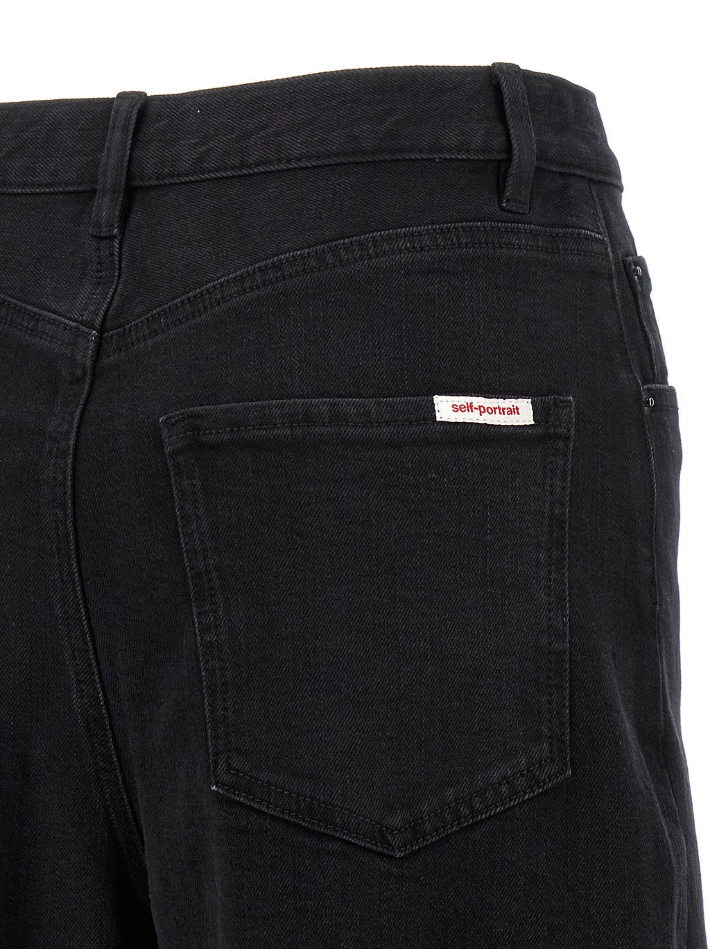 Self-Portrait Black Barrel Leg Jeans