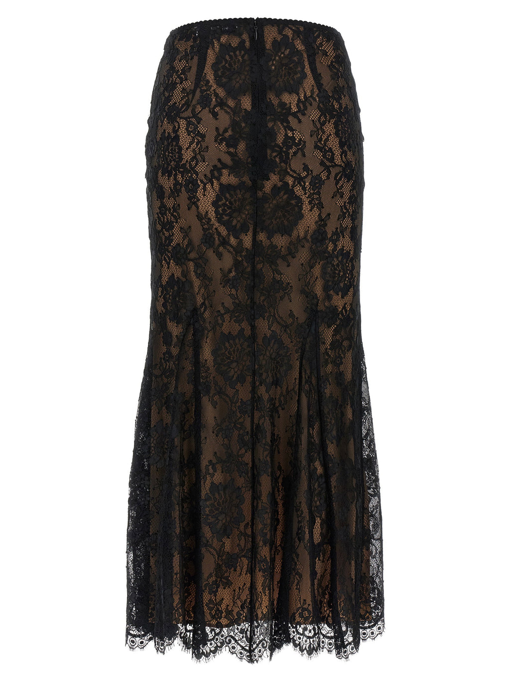 Self-Portrait Black Lace Midi Skirt