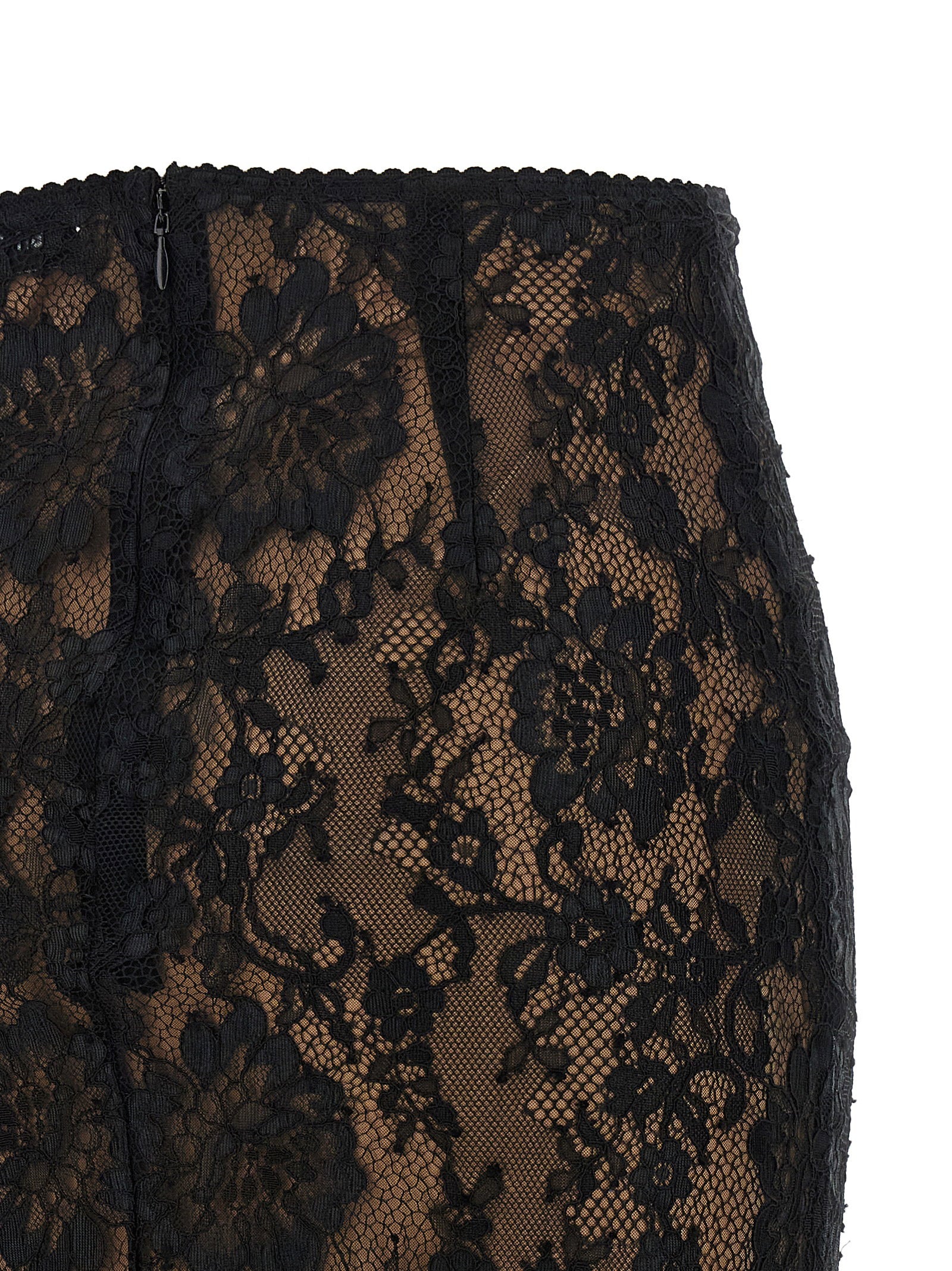 Self-Portrait Black Lace Midi Skirt