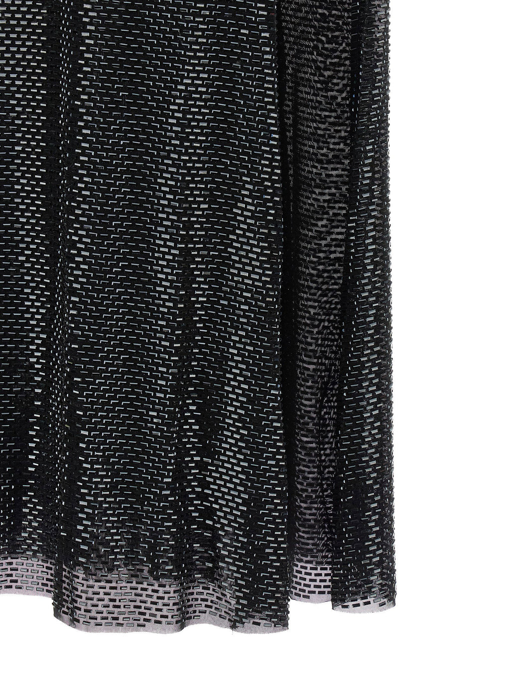 Self-Portrait Black Rhinestone Draped Maxi Dress