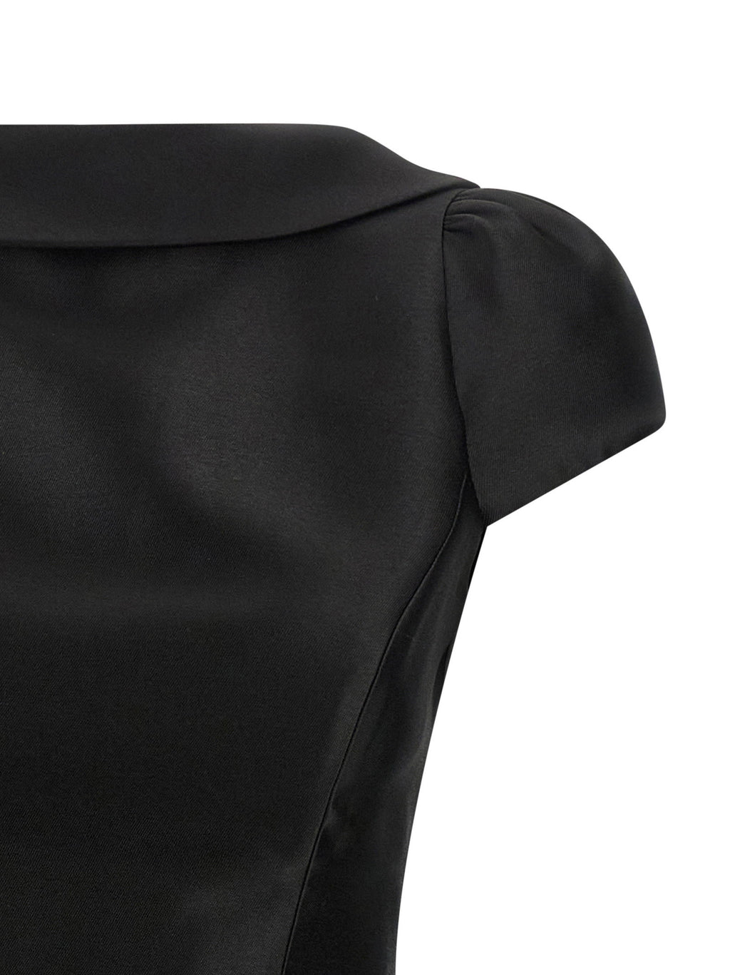 Self-Portrait Black Taffetà Collared Mini Dress