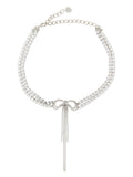 Self-Portrait Double Crystal Bow Necklace
