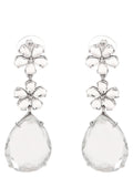 Self-Portrait Crystal Flower Tiered Earrings