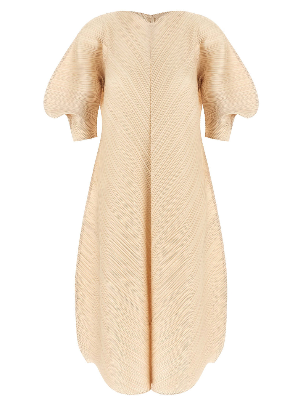 Pleats Please Issey Miyake Sculptural Sleeve Dress