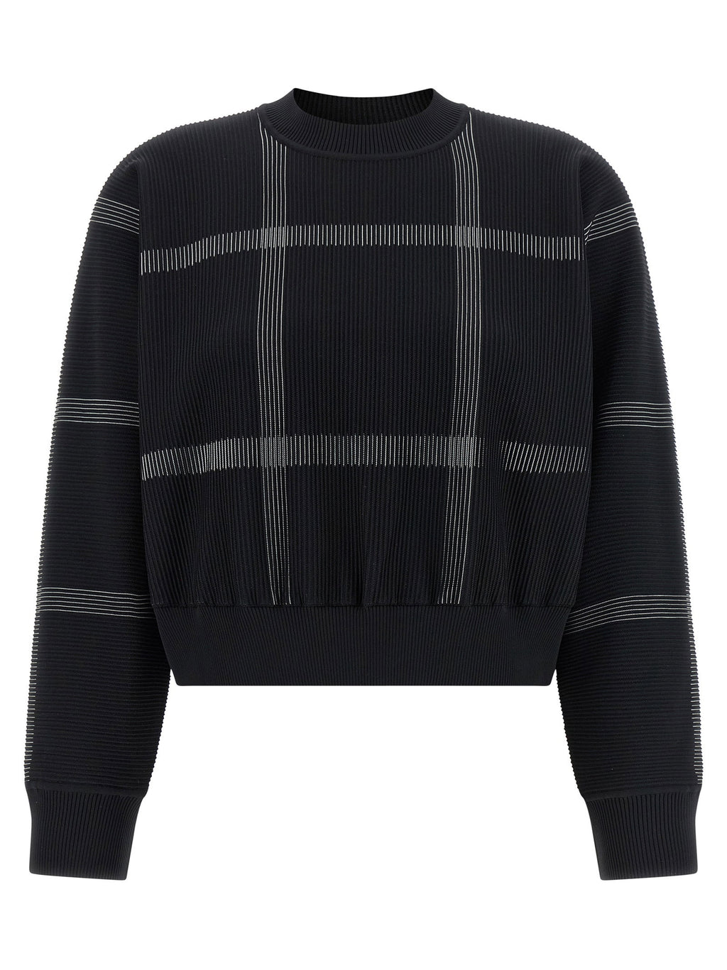 Pleats Please Issey Miyake Crossing Knit Sweater
