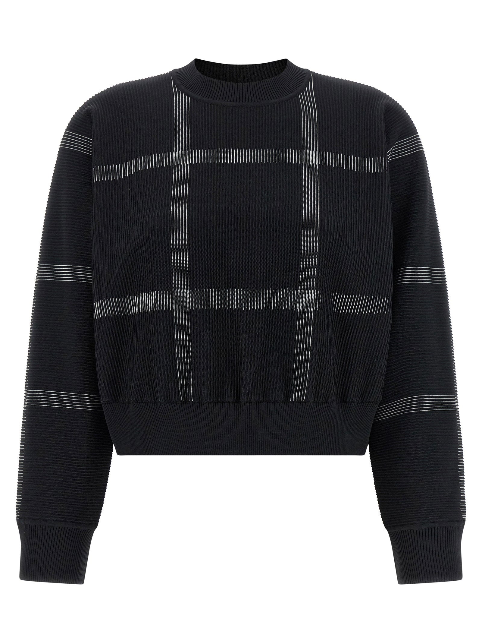 Pleats Please Issey Miyake Crossing Knit Sweater