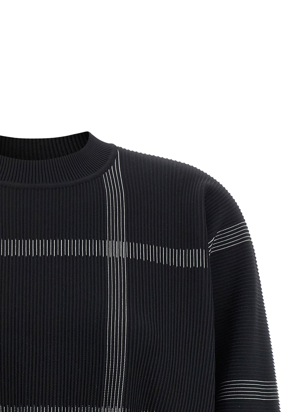 Pleats Please Issey Miyake Crossing Knit Sweater