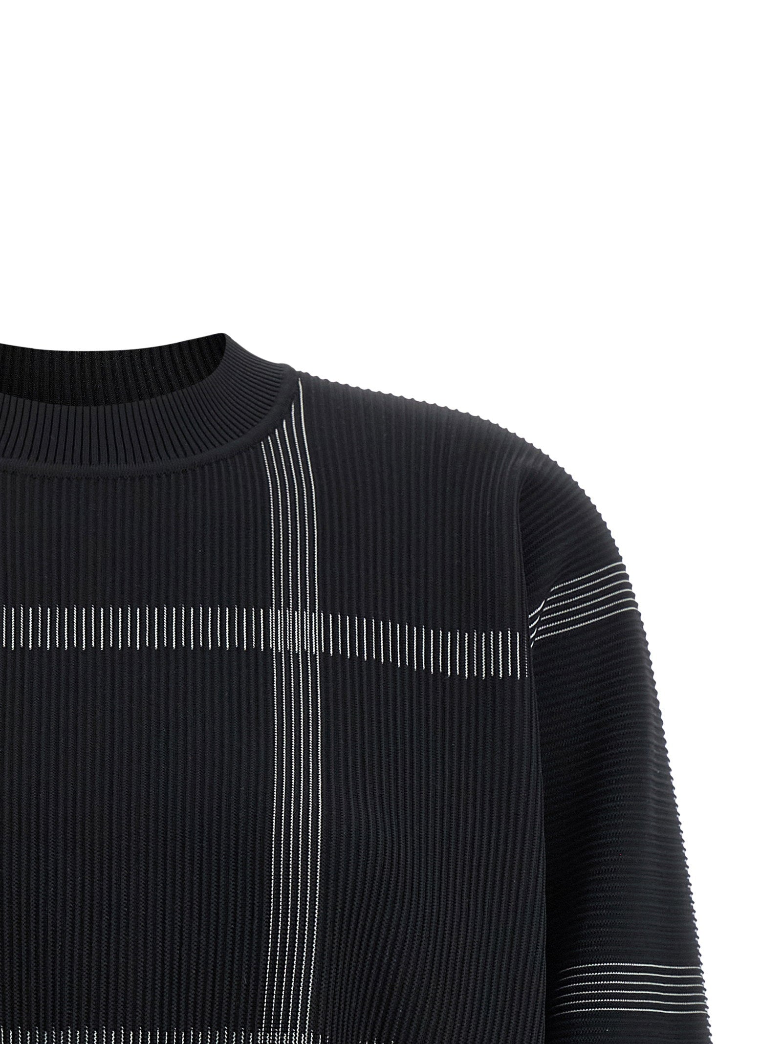 Pleats Please Issey Miyake Crossing Knit Sweater