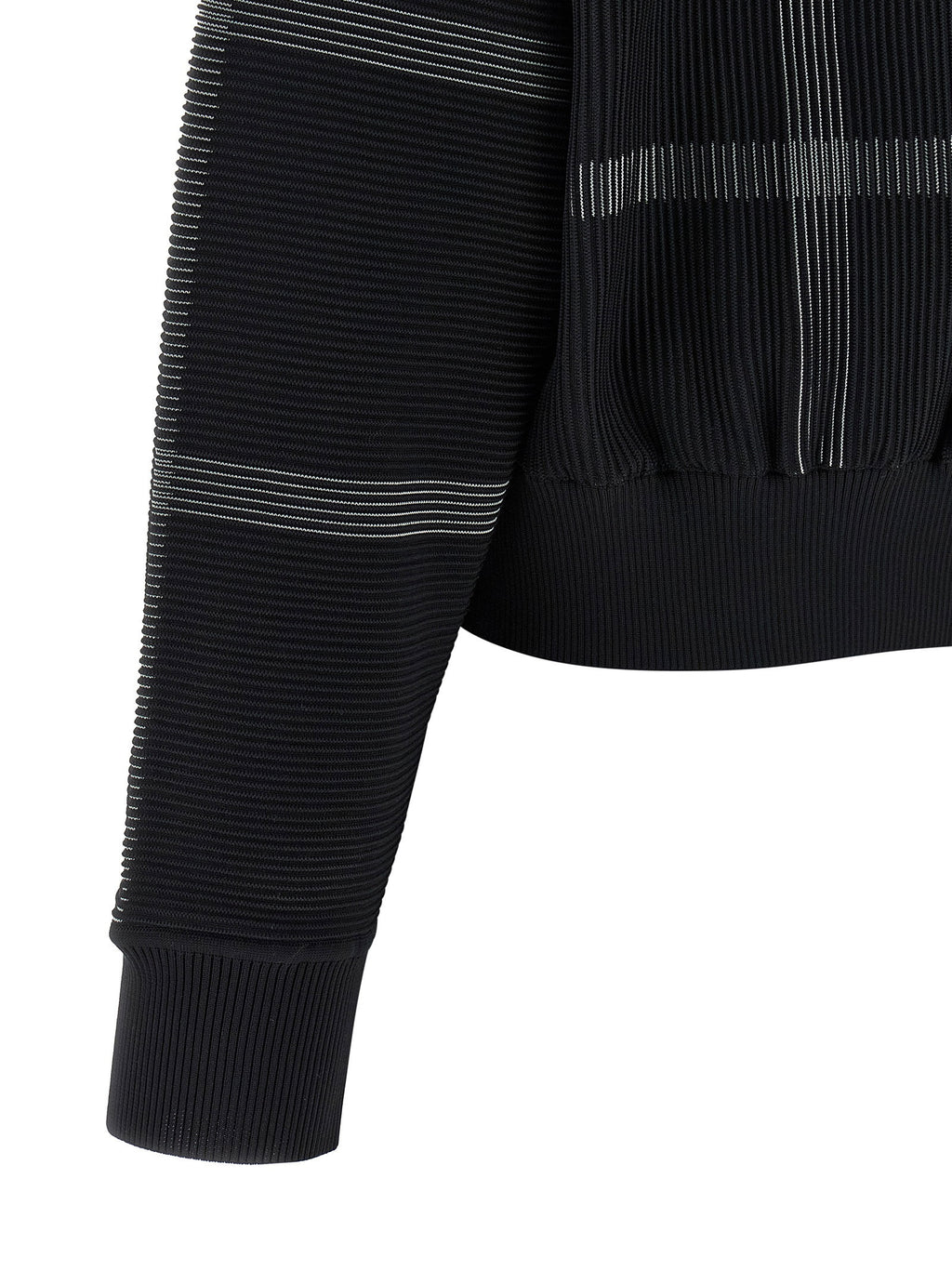 Pleats Please Issey Miyake Crossing Knit Sweater