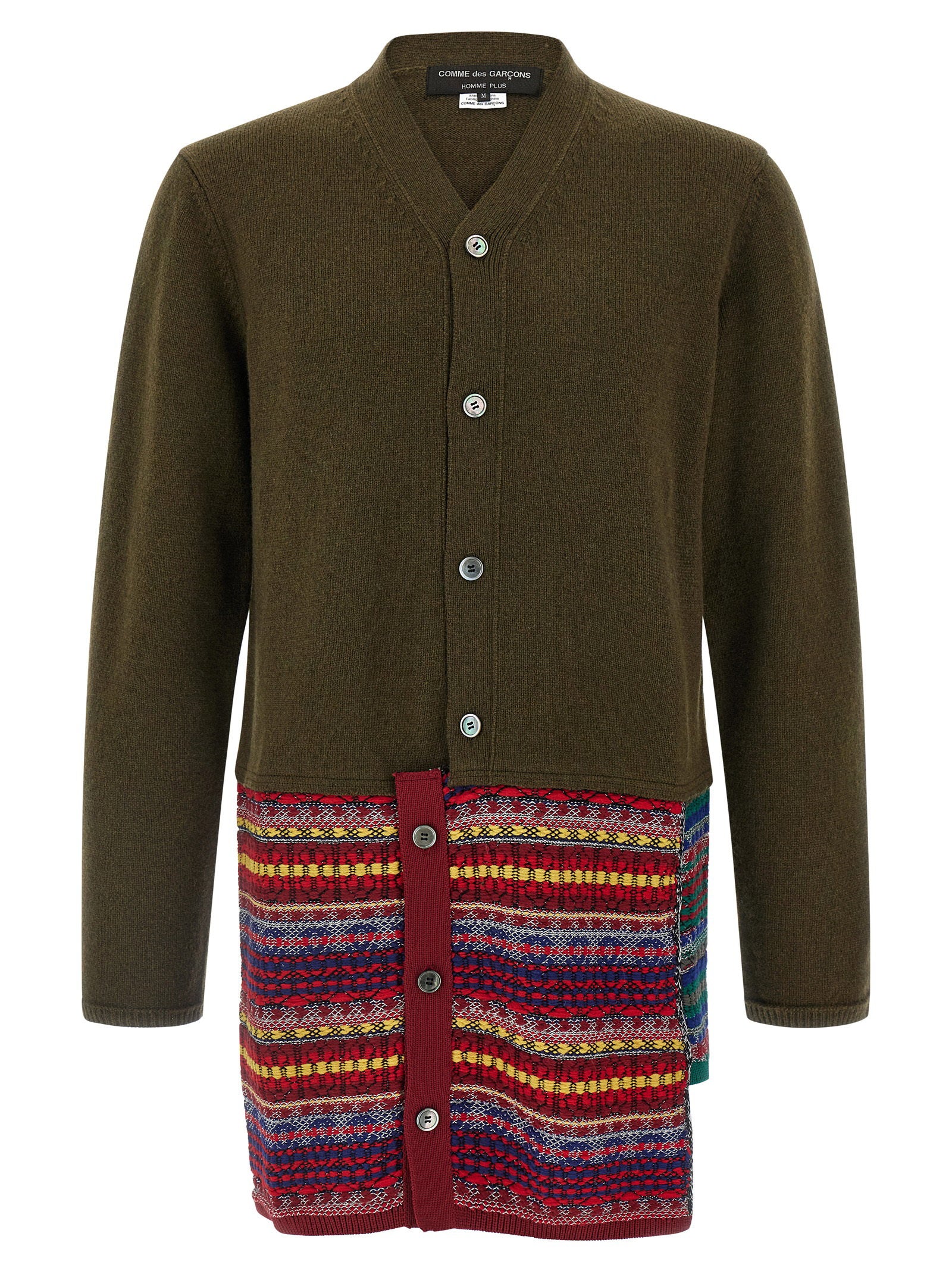 Comme Des Garçons Homme Plus Jacquard Insert Cardigan