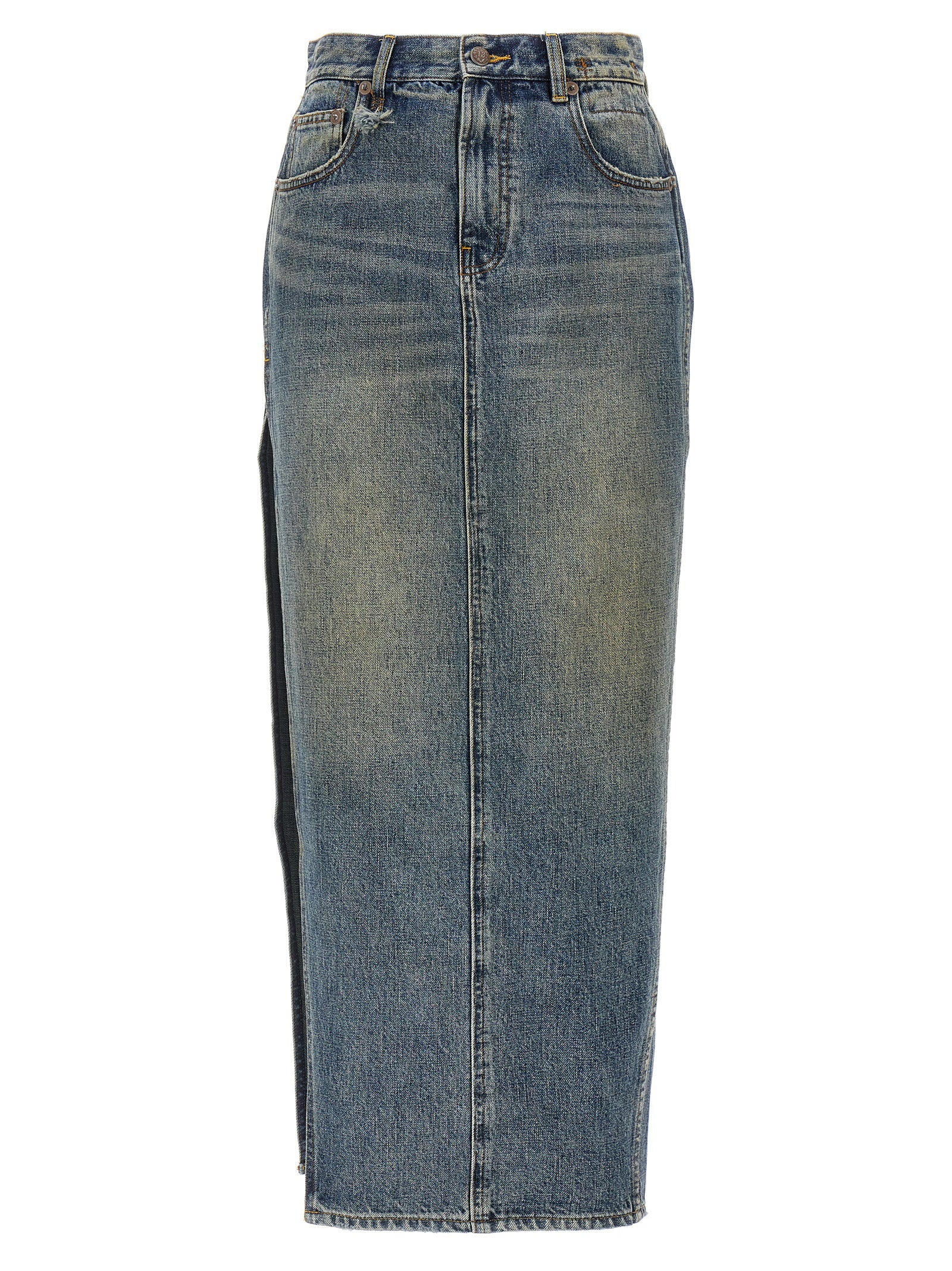 R13 Devon Side Slit Skirt
