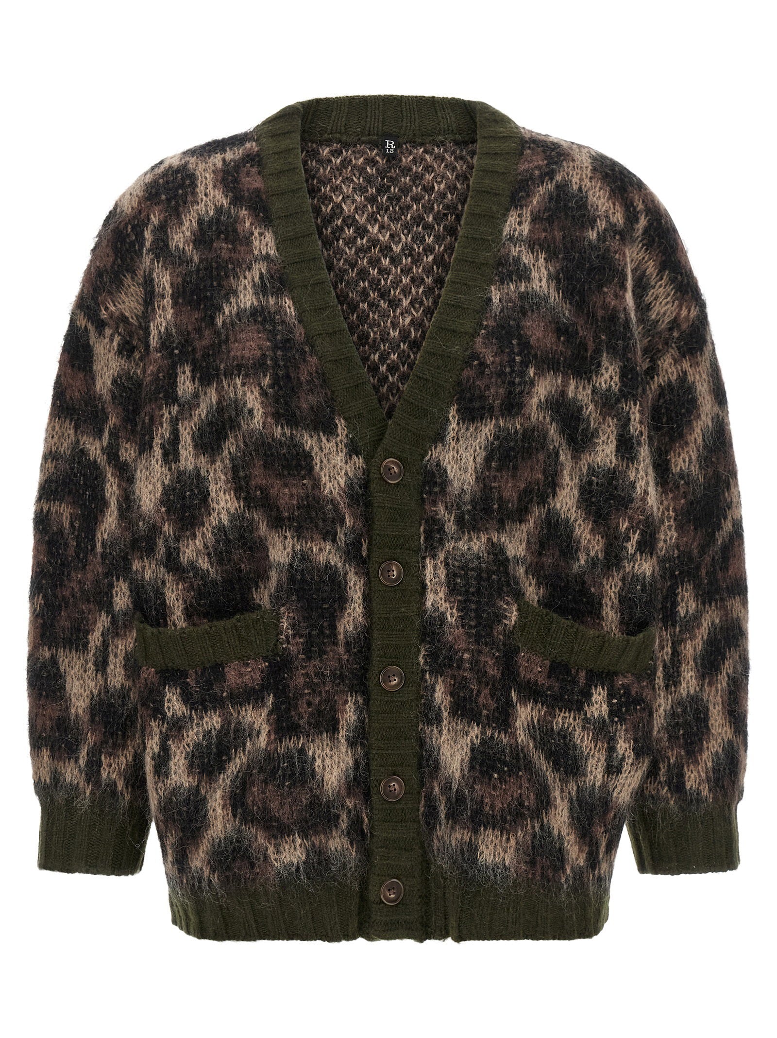 R13 Animal Print Cardigan