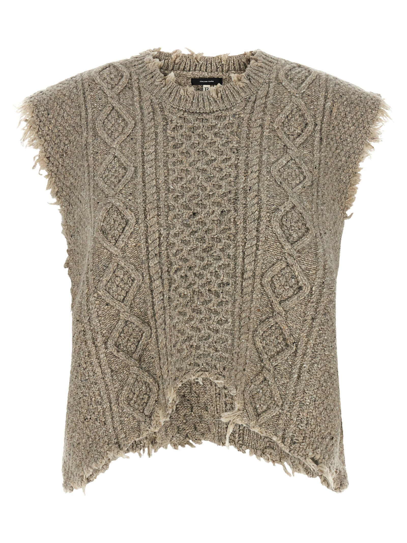 R13 Boyfriend Cable Vest