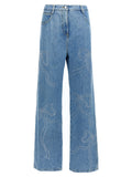 Mach & Mach Crystal Ribbon Hot Fix Jeans