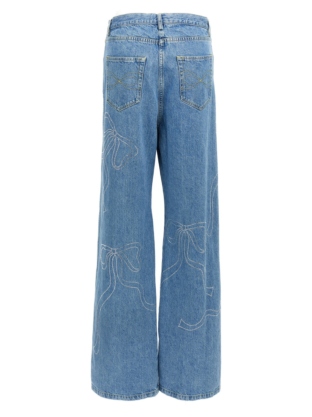 Mach & Mach Crystal Ribbon Hot Fix Jeans
