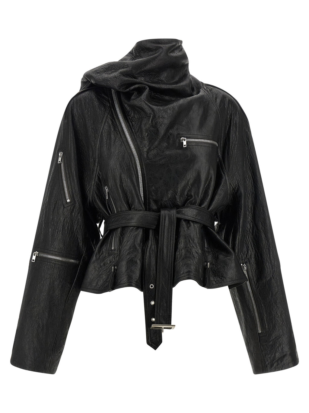 Rick Owens Cropped Scarf Flight Jacket