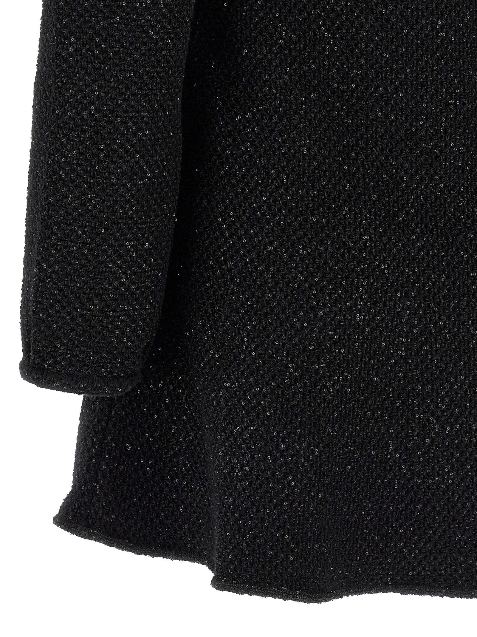 Self-Portrait Black Sequin Knit Mini Dress