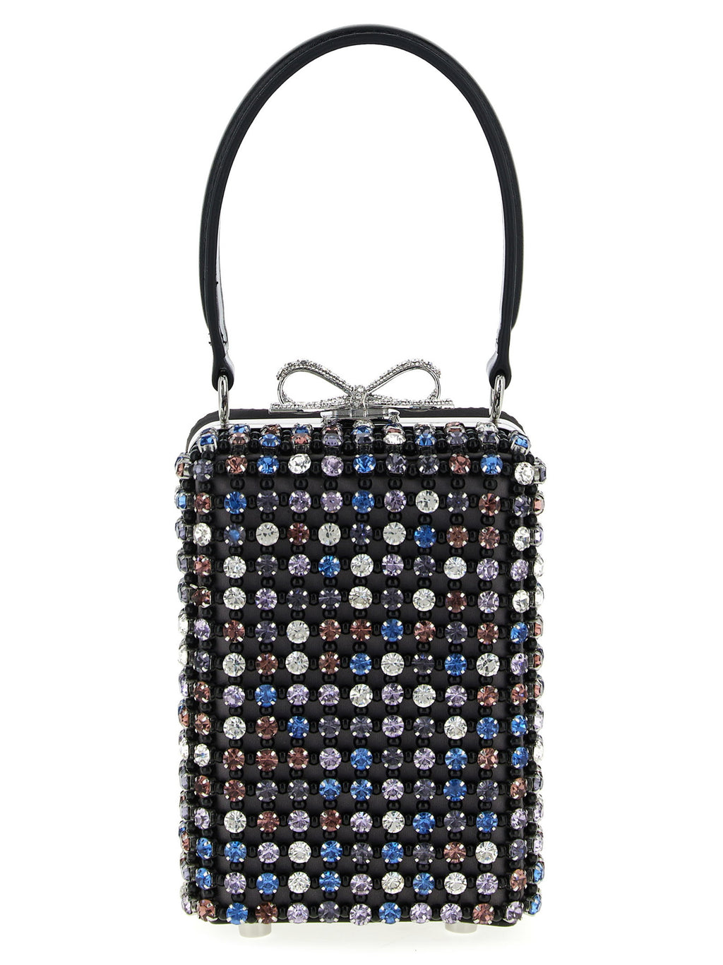Self-Portrait Multi Crystal Chainmail Handbag