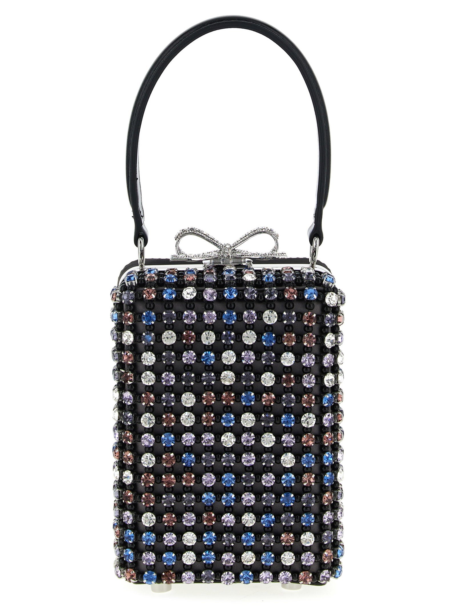 Self-Portrait Multi Crystal Chainmail Handbag