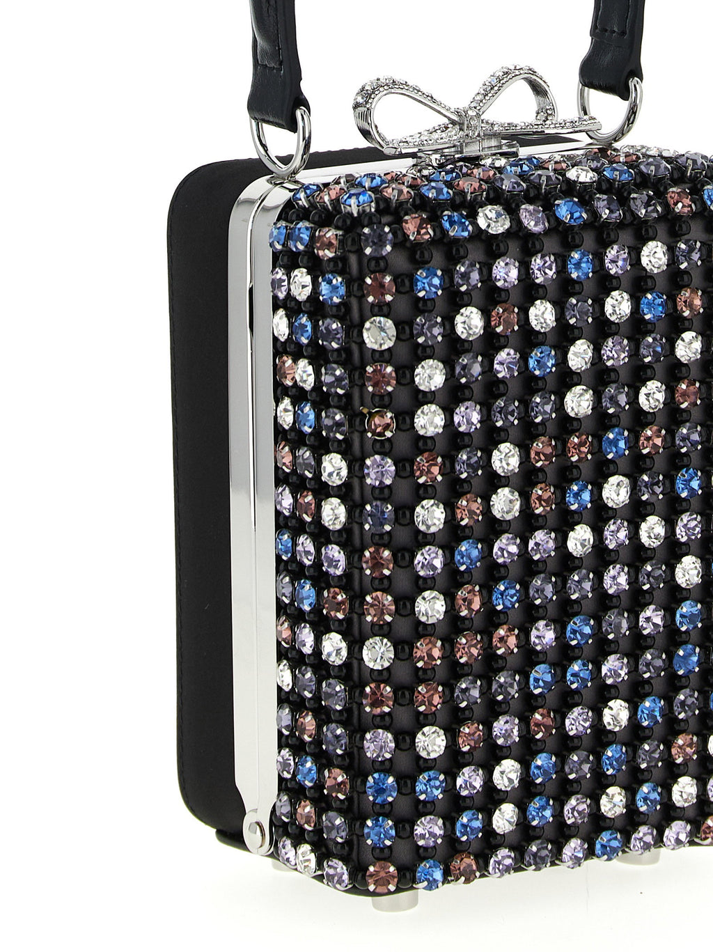 Self-Portrait Multi Crystal Chainmail Handbag