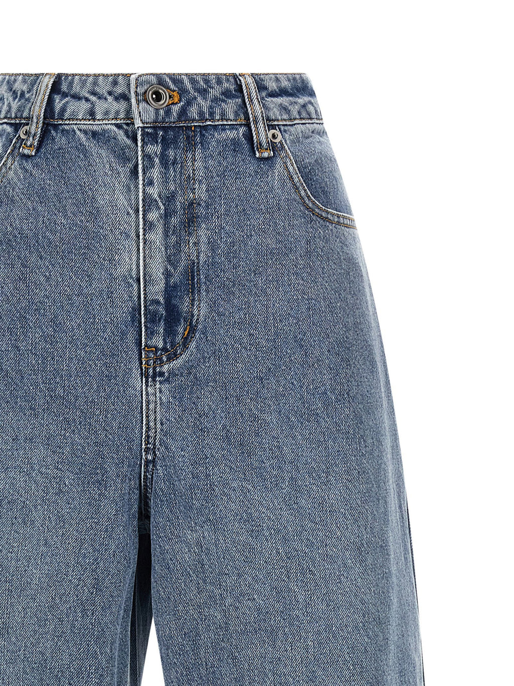 Self-Portrait Blue Barrel Leg Jeans