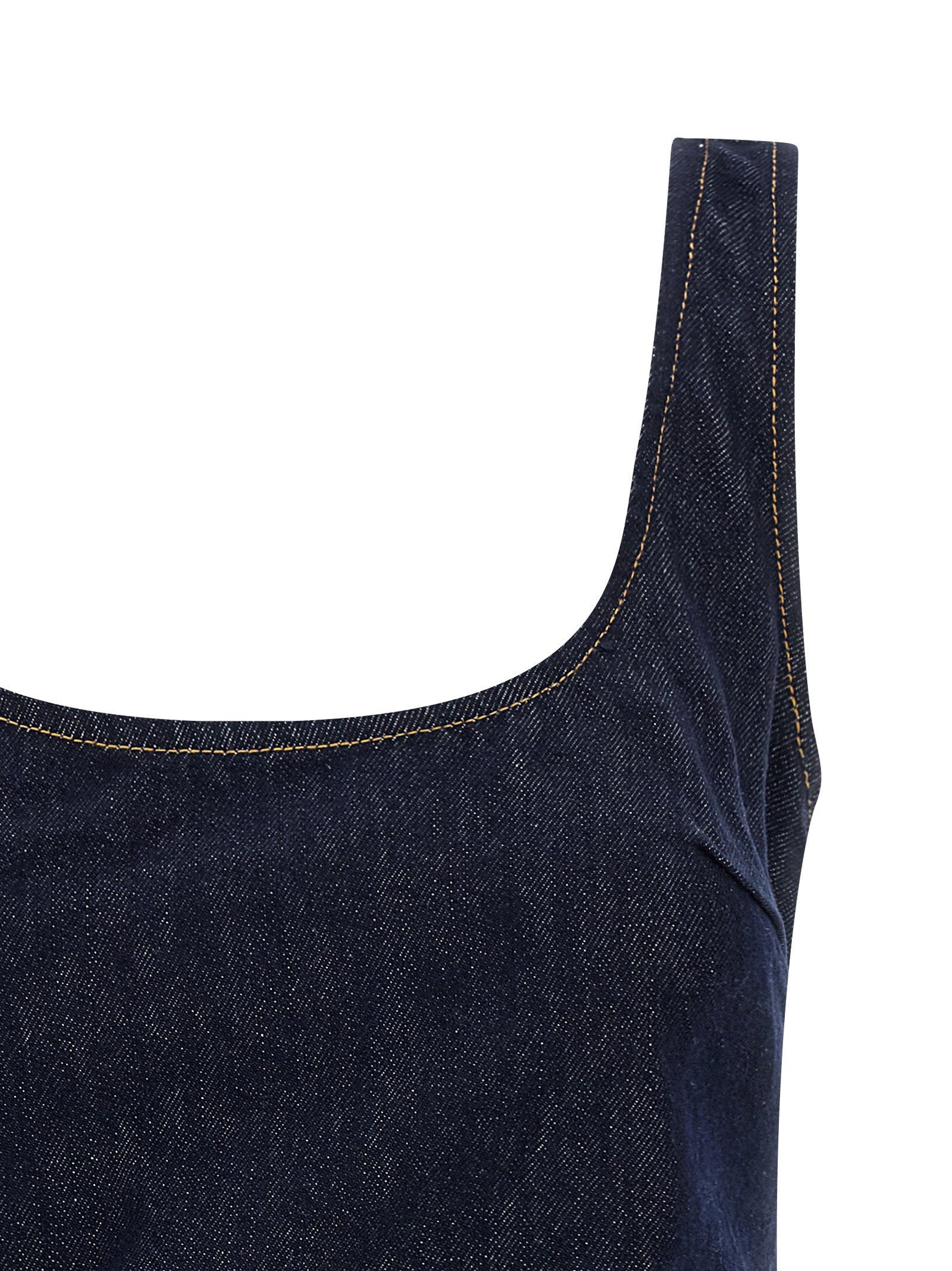 Self-Portrait Indigo Denim 3d Flower Mini Dress