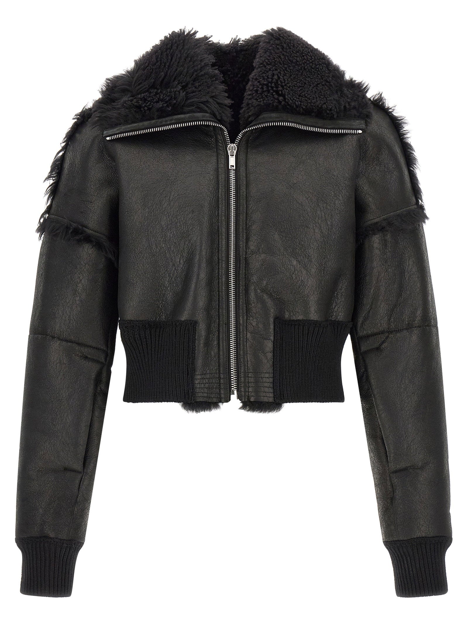 Rick Owens Flight Jkt Cropped Bomber Jacket