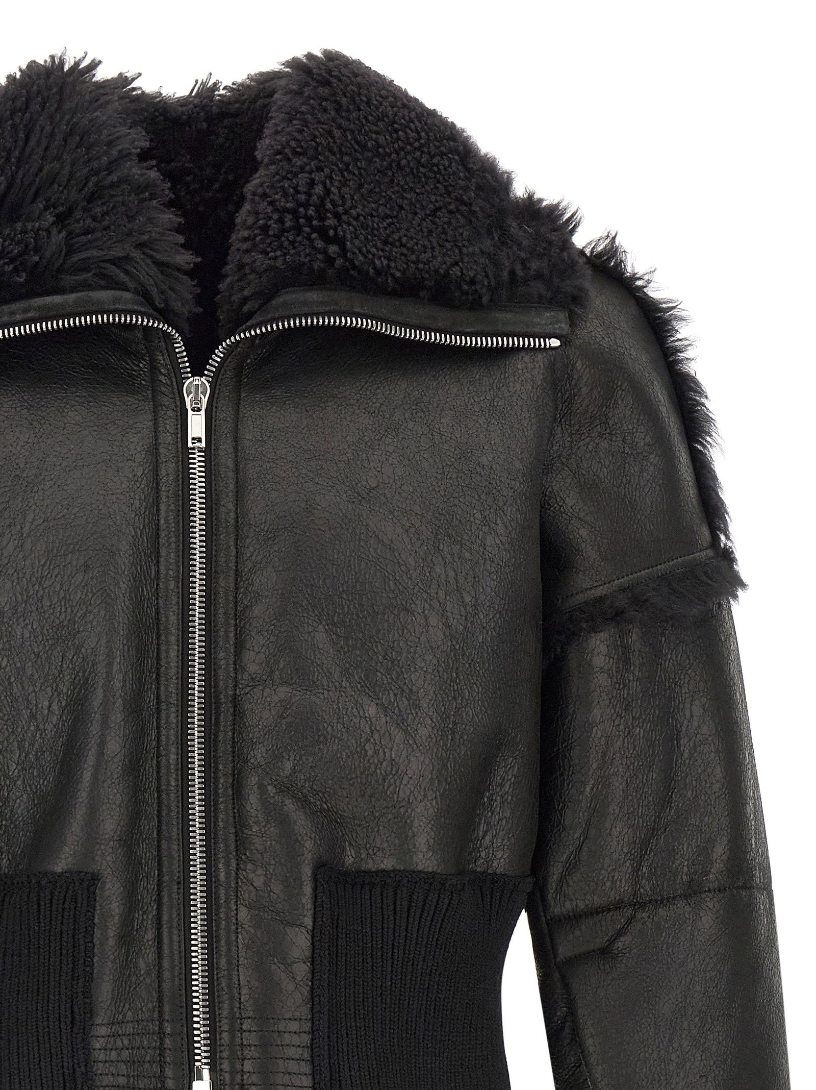 Rick Owens Flight Jkt Cropped Bomber Jacket