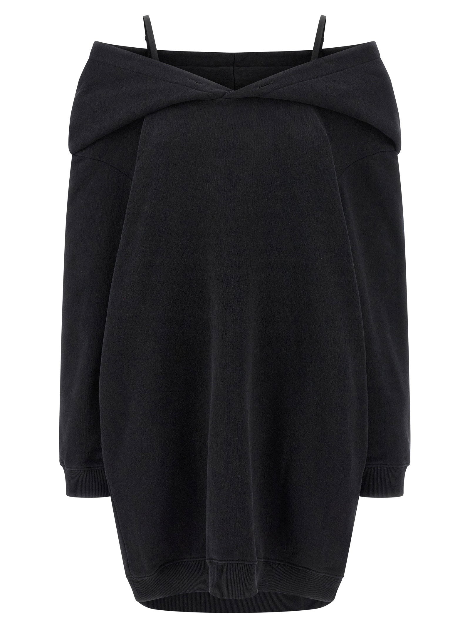 Mm6 Maison Margiela Off-shoulder Hooded Dress