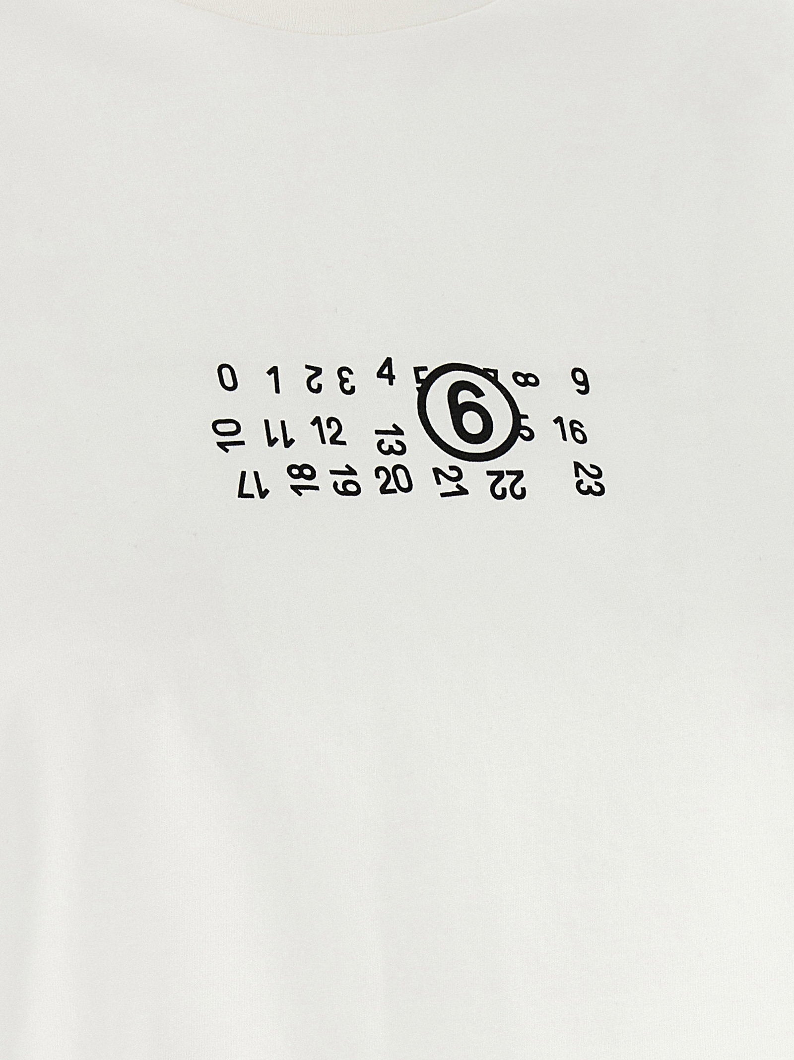 Mm6 Maison Margiela Numeric Signature Mm6 Upside Down T-shirt