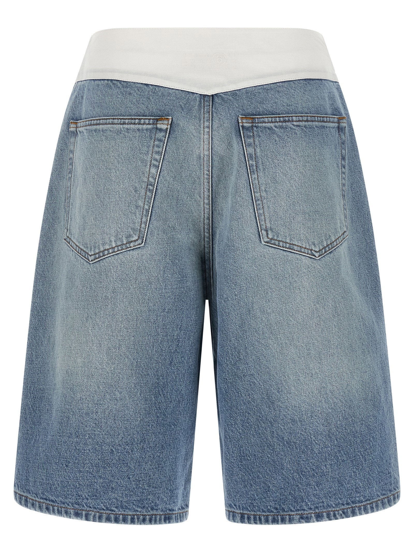Mm6 Maison Margiela White Carré Bermuda Shorts