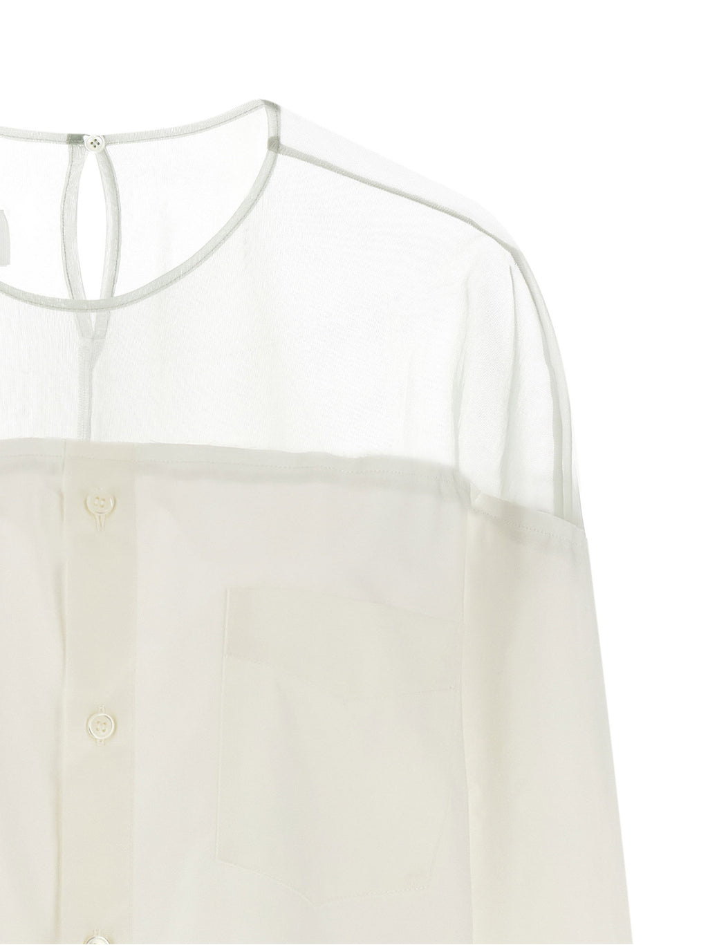 Mm6 Maison Margiela Tulle Insert Shirt