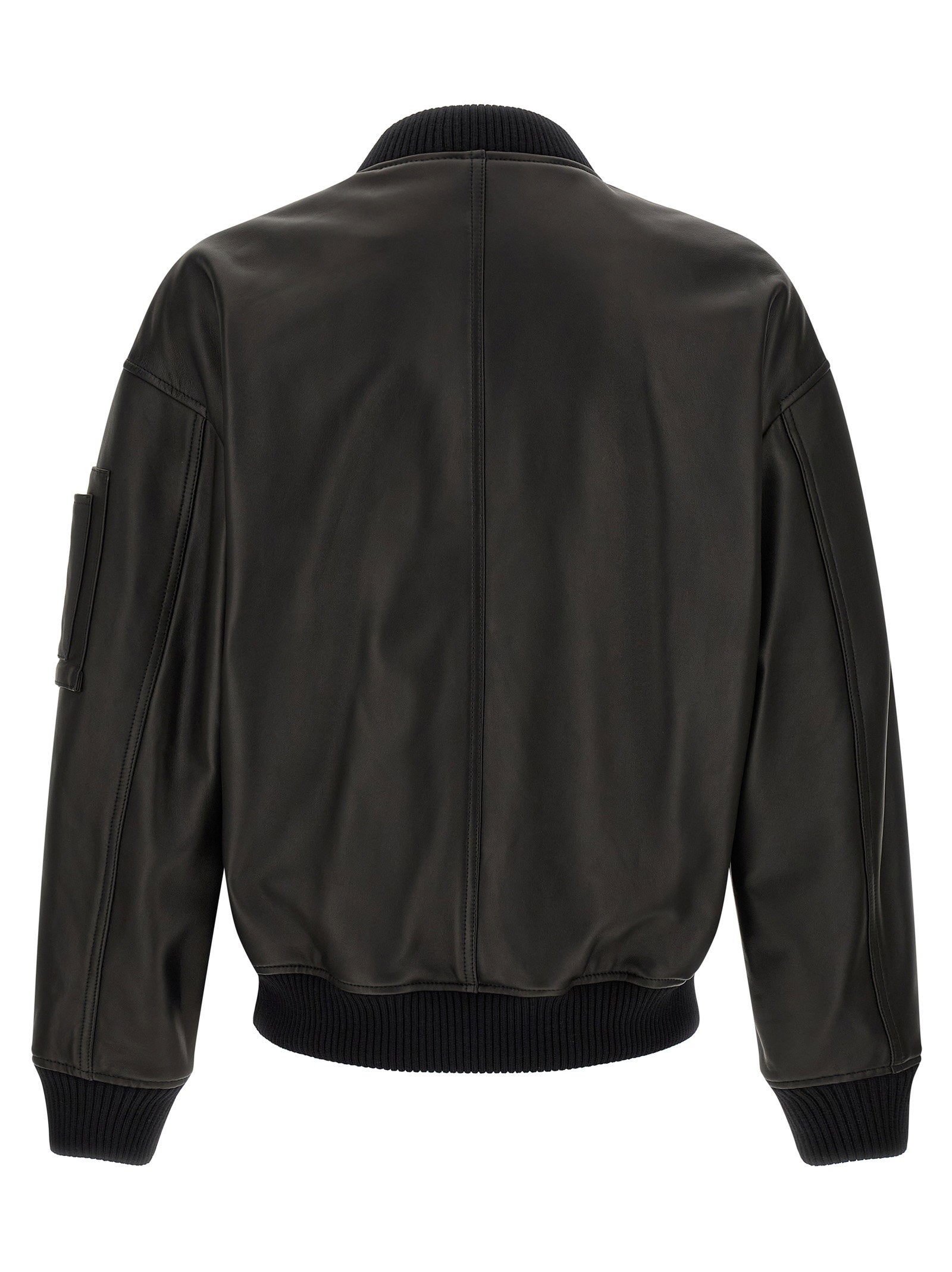 Dsquared2 Leather Bomber Jacket