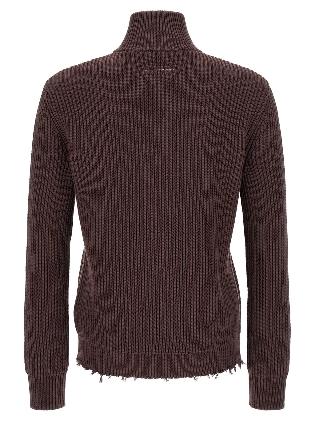Mm6 Maison Margiela Ribbed Cotton Turtleneck Sweater