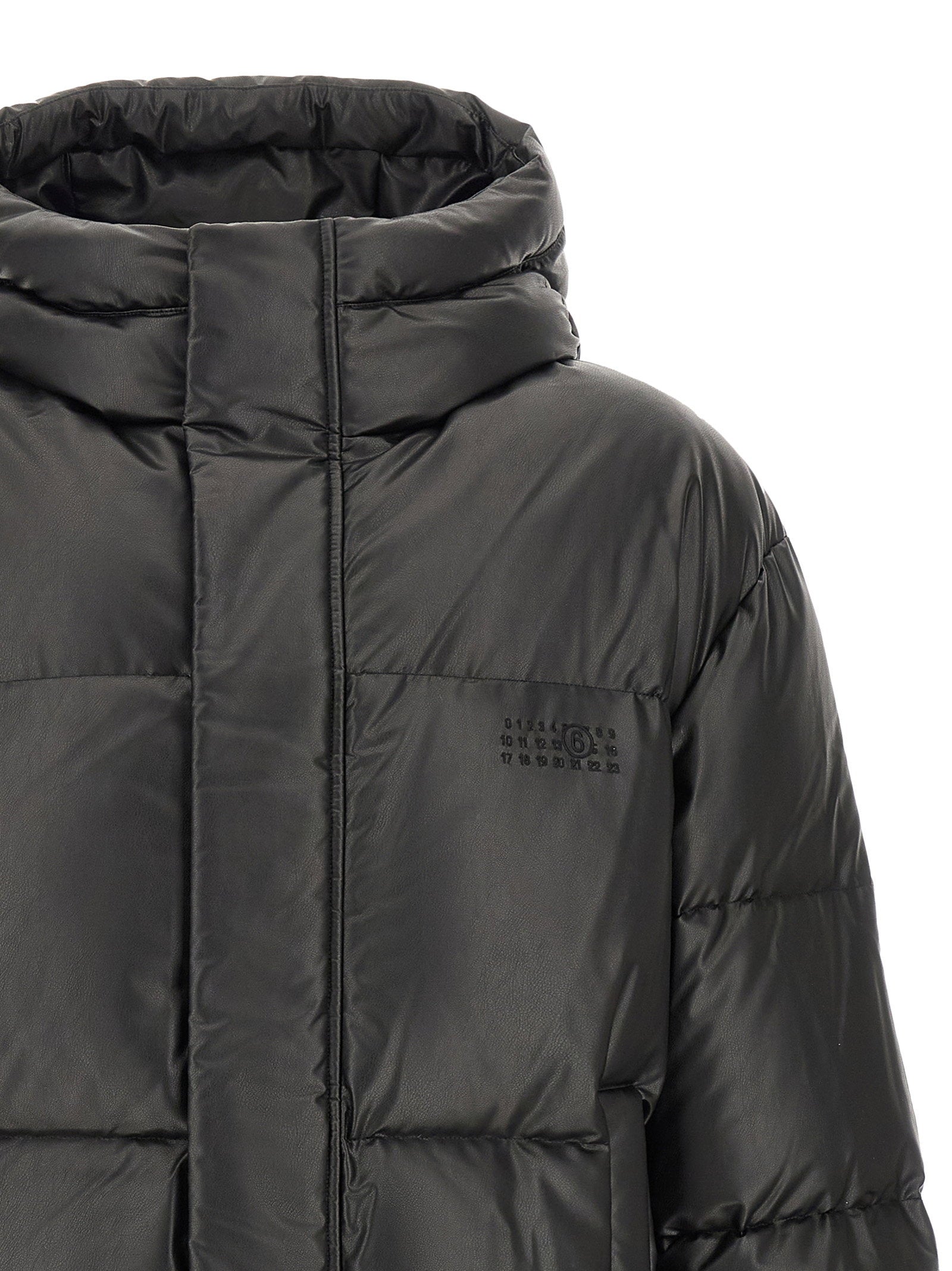 Mm6 Maison Margiela Lacquered Finish Down Jacket