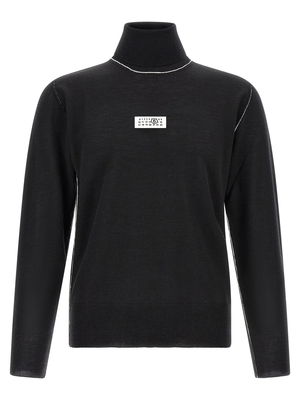 Mm6 Maison Margiela Turtleneck Sweater With Contrast Stitching